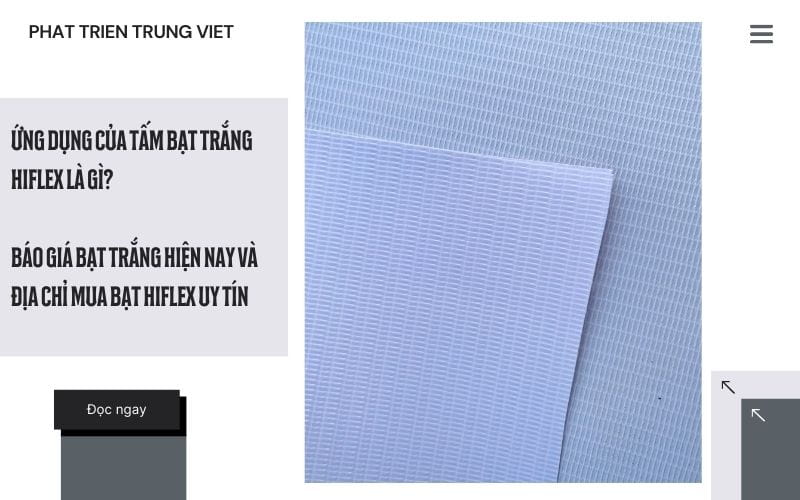 Ứng Dụng Của Tấm Bạt Trắng Hiflex Là Gì? Báo Giá Bạt Trắng Hiện Nay Và Địa Chỉ Mua Bạt Hiflex Uy Tín